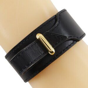 HERMES Bracelet black Box carf/Plated Gold 9.0g unisex